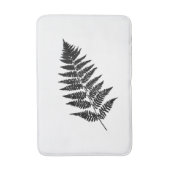 Woodland Fern 1, zwart en wit Badmat (Voorkant Verticaal)