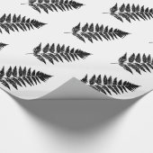 Woodland Fern 1, zwart en wit Cadeaupapier (Hoek)