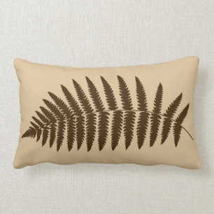 Woodland Fern 2, Brown and Beige Kussen