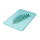 Woodland Fern 2, Turquoise en Aqua Badmat (Gekanteld)