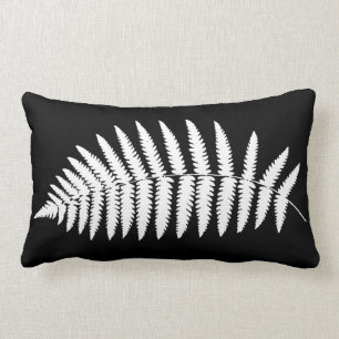 Woodland Fern 2, White en Black Kussen