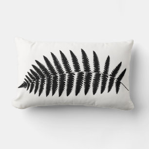 Woodland Fern 2, zwart en wit Kussen