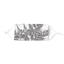 Woodland Fern Black op White Silhouettes