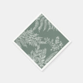 Woodland Fern Botanical Wedding Paper Napkin Servet (Hoek)