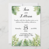 Woodland Fern bruiloft uitnodiging (Voorkant)