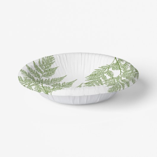 Woodland Fern Fronds Silhouette Paper Borden Papieren Kommen (Gebogen)
