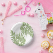 Woodland Fern Fronds Silhouette Paper Borden Papieren Kommen (Feest)