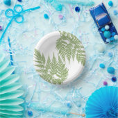 Woodland Fern Fronds Silhouette Paper Borden Papieren Kommen (Feest)