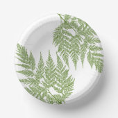Woodland Fern Fronds Silhouette Paper Borden Papieren Kommen (Voorkant)