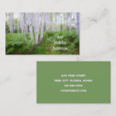Woodland Fern Green Forest Birch Trees Holistic Visitekaartje (Voorkant / Achterkant)