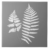 Woodland Fern, Grey/Grey/White Tegeltje (Voorkant)