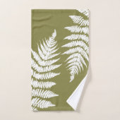 Woodland Fern Leaf aangepaste achtergrond kleuren Bad Handdoek (Handdoek)