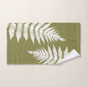 Woodland Fern Leaf aangepaste achtergrond kleuren Bad Handdoek (Handdoek)
