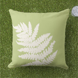 Woodland Fern Leaf aangepaste achtergrond kleuren Buitenkussen