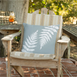 Woodland Fern Leaf aangepaste achtergrond kleuren Buitenkussen