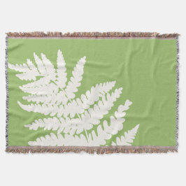 Woodland Fern Leaf aangepaste achtergrond kleuren Deken