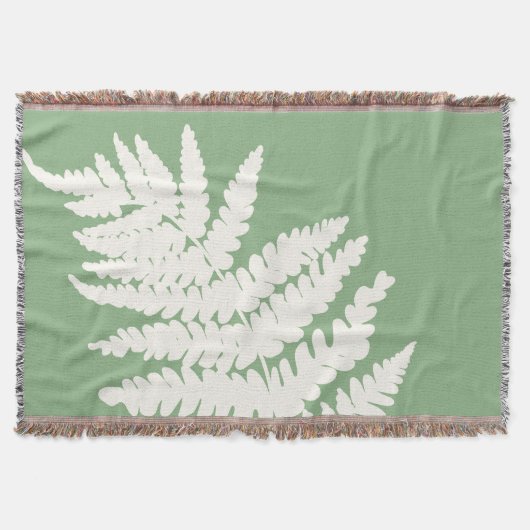 Woodland Fern Leaf aangepaste achtergrond kleuren Deken (Voorkant)