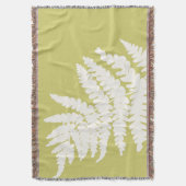 Woodland Fern Leaf aangepaste achtergrond kleuren Deken (Voorkant Verticaal)