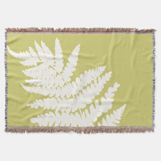 Woodland Fern Leaf aangepaste achtergrond kleuren Deken (Voorkant)