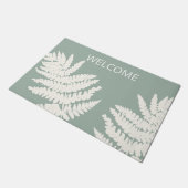 Woodland Fern Leaf aangepaste achtergrond kleuren Deurmat (Schuin)
