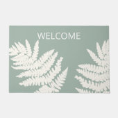 Woodland Fern Leaf aangepaste achtergrond kleuren Deurmat (Voorkant)