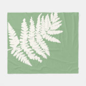 Woodland Fern Leaf aangepaste achtergrond kleuren Fleece Deken (Voorkant (Horizontaal))