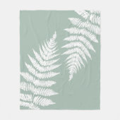 Woodland Fern Leaf aangepaste achtergrond kleuren Fleece Deken (Voorkant)