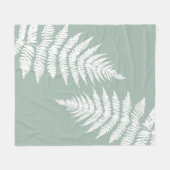 Woodland Fern Leaf aangepaste achtergrond kleuren Fleece Deken (Voorkant (Horizontaal))