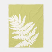 Woodland Fern Leaf aangepaste achtergrond kleuren Fleece Deken (Voorkant)
