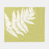 Woodland Fern Leaf aangepaste achtergrond kleuren Fleece Deken (Voorkant (Horizontaal))