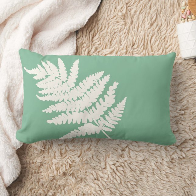 Woodland Fern Leaf aangepaste achtergrond kleuren Kussen (Deken)
