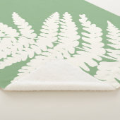 Woodland Fern Leaf aangepaste achtergrond kleuren Sherpa Deken (3/4)