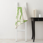 Woodland Fern Leaf aangepaste achtergrond kleuren Sherpa Deken (In situ)