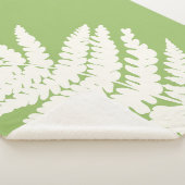 Woodland Fern Leaf aangepaste achtergrond kleuren Sherpa Deken (3/4)