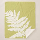 Woodland Fern Leaf aangepaste achtergrond kleuren Sherpa Deken (Voorkant)