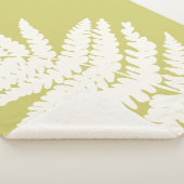 Woodland Fern Leaf aangepaste achtergrond kleuren Sherpa Deken (3/4)