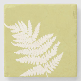 Woodland Fern Leaf aangepaste achtergrond kleuren Stenen Onderzetter