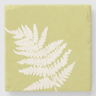 Woodland Fern Leaf aangepaste achtergrond kleuren Stenen Onderzetter