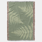 Woodland Fern Leves Aangepaste Achtergrond Kleuren Deken (Voorkant Verticaal)