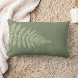Woodland Fern Leves Aangepaste Achtergrond Kleuren Kussen