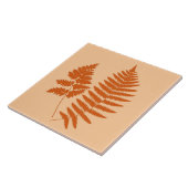 Woodland Fern, Pastel en Mandarijns Sinaasappel Tegeltje (Zijkant)