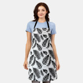 Woodland Fern Pattern, Black and White Schort (Gedragen)