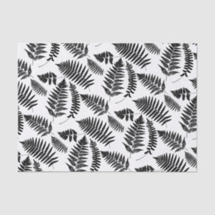 Woodland Fern Pattern, Black and White Tissuepapier