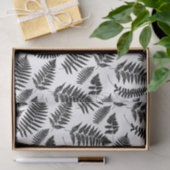 Woodland Fern Pattern, Black and White Tissuepapier (Geschenk)