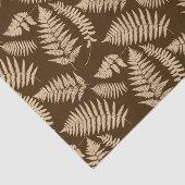 Woodland Fern Pattern, Brown and Beige Tissuepapier (Detail)