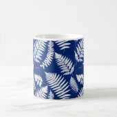 Woodland Fern Pattern, Cobalt Blue en White Koffiemok (Center)