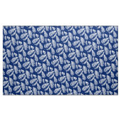 Woodland Fern Pattern, Cobalt Blue en White Stof (Yard (91,4 cm))