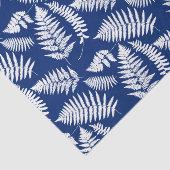 Woodland Fern Pattern, Cobalt Blue en White Tissuepapier (Detail)