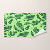 Woodland Fern Pattern, Emerald and Light Green Bad Handdoek (Handdoek)