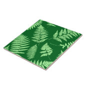 Woodland Fern Pattern, Emerald and Light Green Ce Tegeltje (Zijkant)